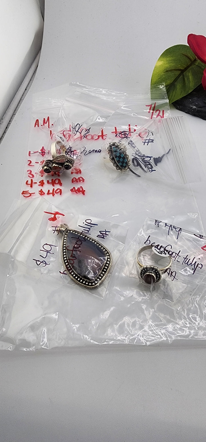 AM SHOW 48HR - RESERVED FOR: batefoot_tulip - 7/31/2025 FL tiktok Live Show - 4 Sterling Silver Items