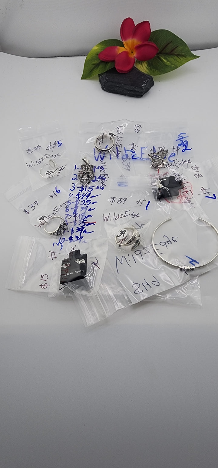 RESERVED FOR: WildzEdge - 5/29/2025 tiktok Live Show - 9 Sterling Silver Items