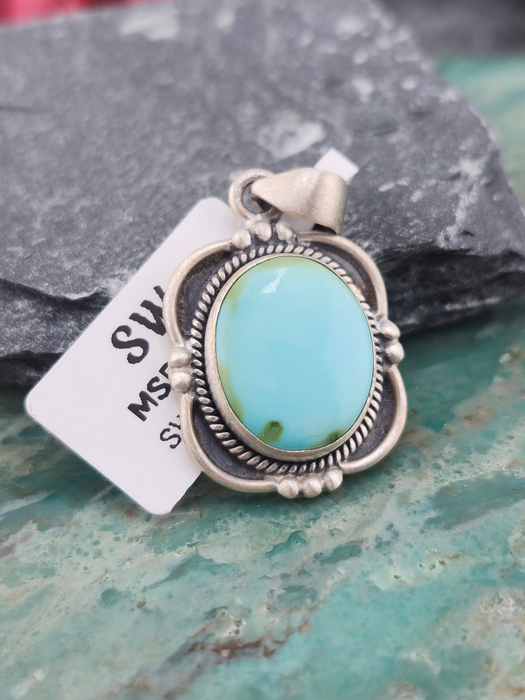 Southwest 925 Sterling Silver Sonoran Gold Pendant