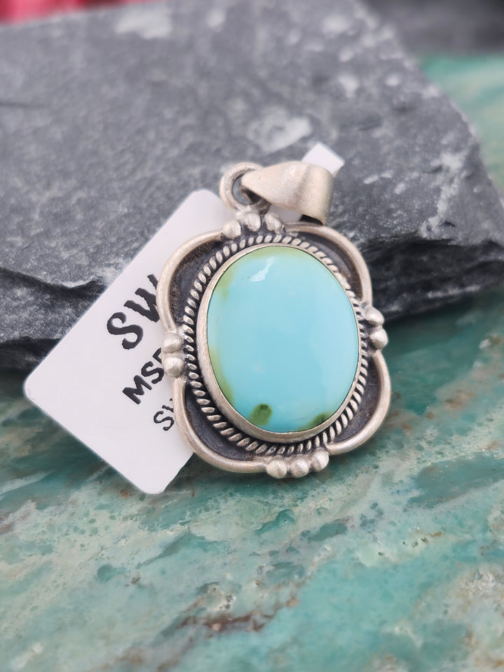 Southwest 925 Sterling Silver Sonoran Gold Pendant