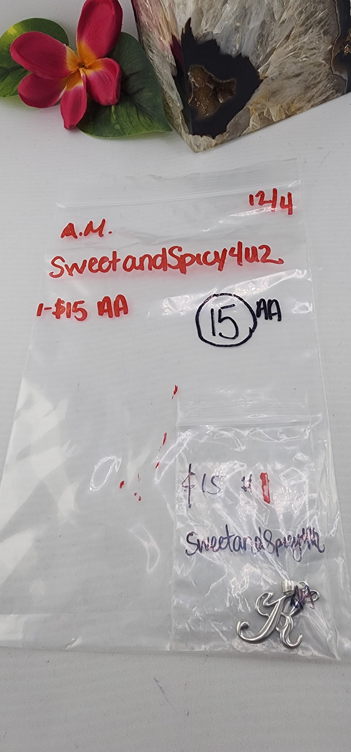 AM SHOW 48HR RESERVED FOR: SweetandSpicy4U2 - 12/4/2025 FL tiktok Live Show - 1 Sterling Silver Items