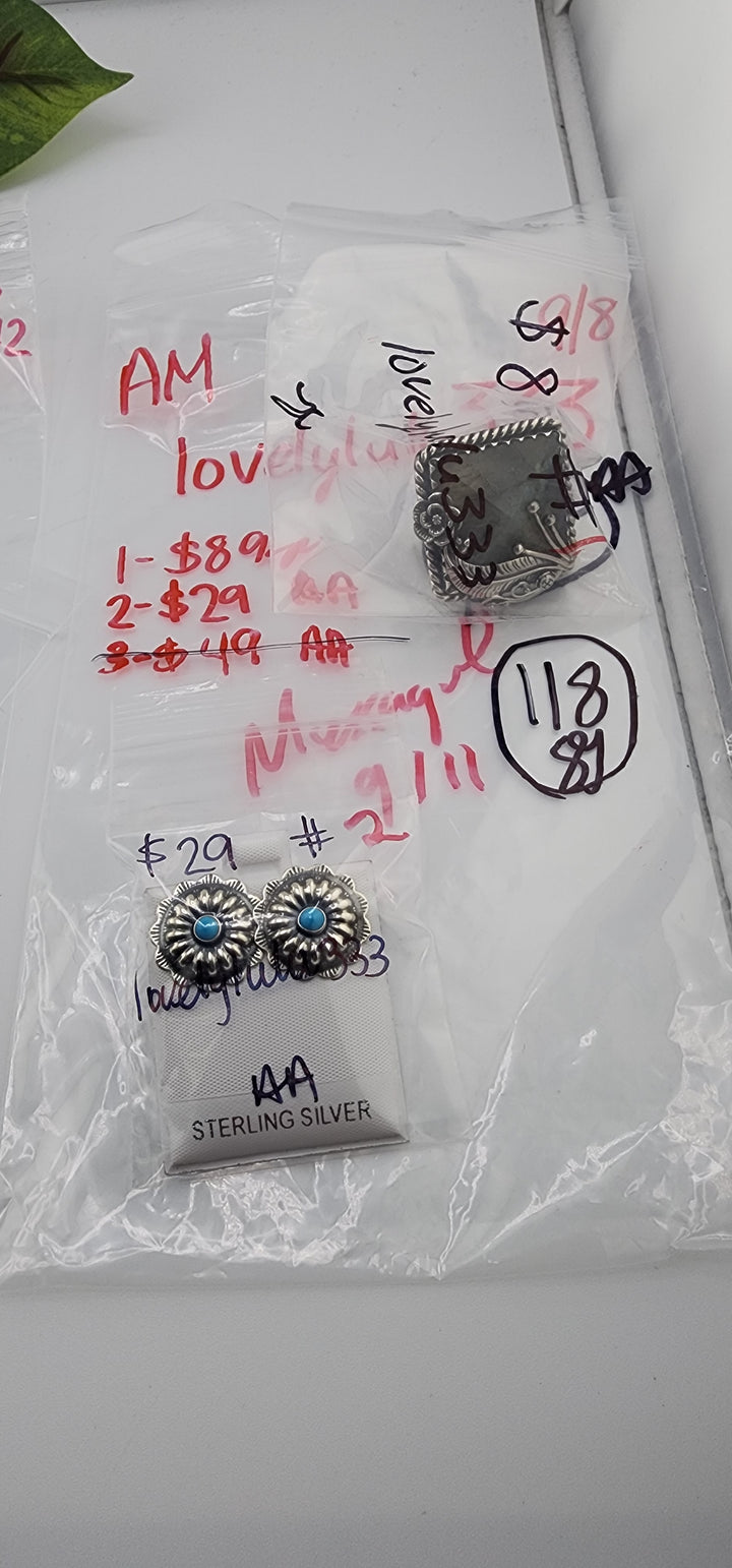 AM SHOW 48HR - RESERVED FOR: lovelylulu333 - 9/8/2025 FL tiktok Live Show - 2 Sterling Silver Items