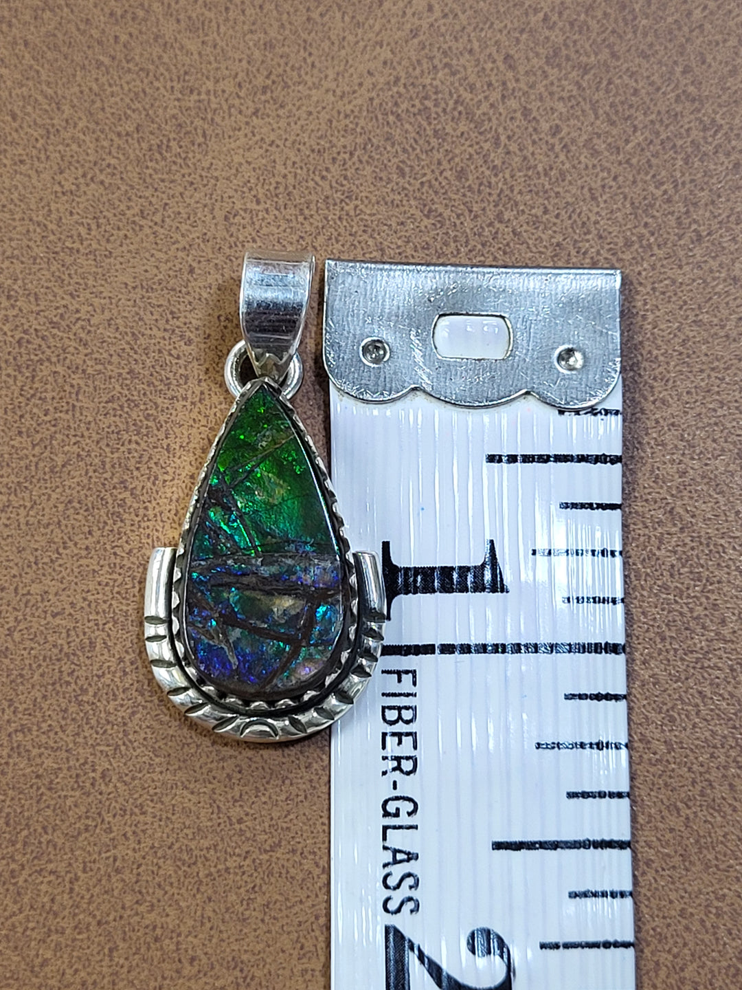 Natural Amolite Pendant 925 Sterling Silver