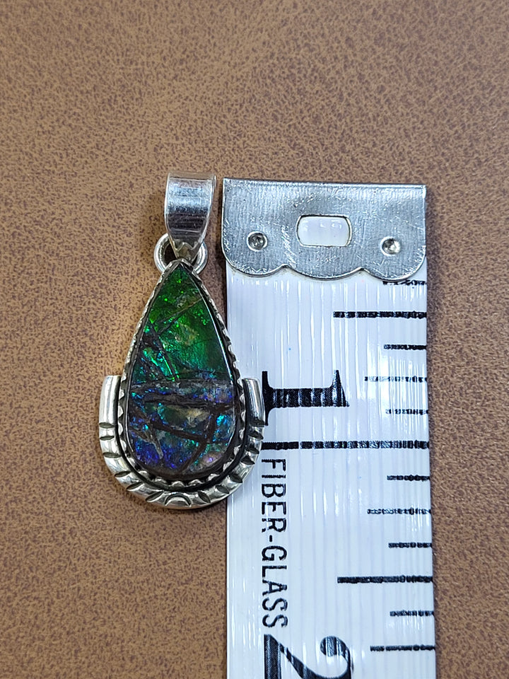 Natural Amolite Pendant 925 Sterling Silver