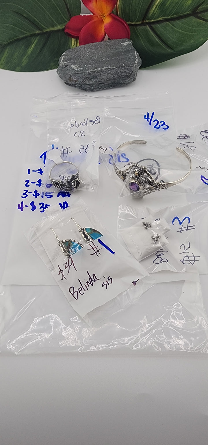 RESERVED FOR: Belinda Sis - 4/23/2025 tiktok Live Show - 4  Sterling Silver Items