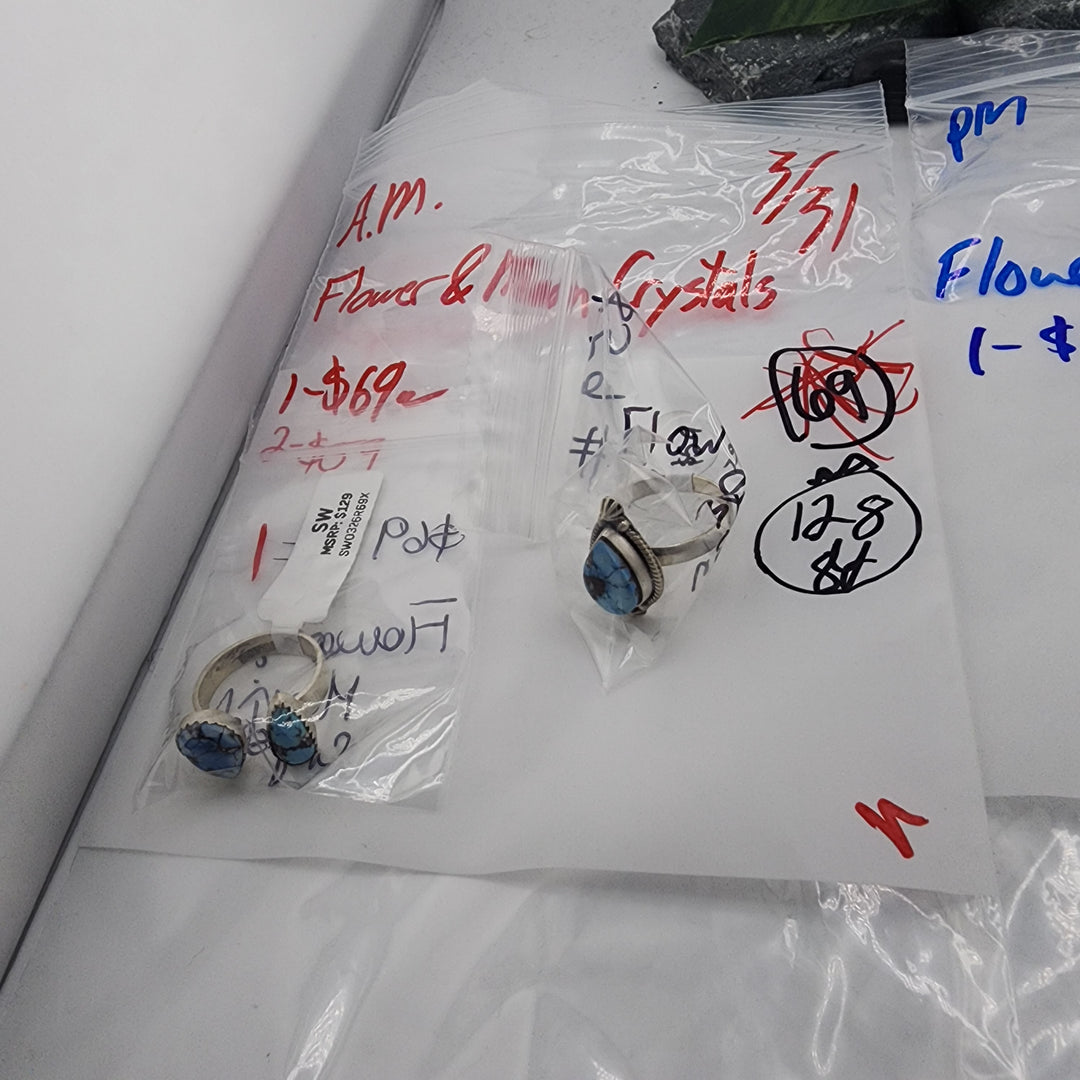 Flower and Moon Crystals - 3/31/26 - 2 925 Sterling Silver Items