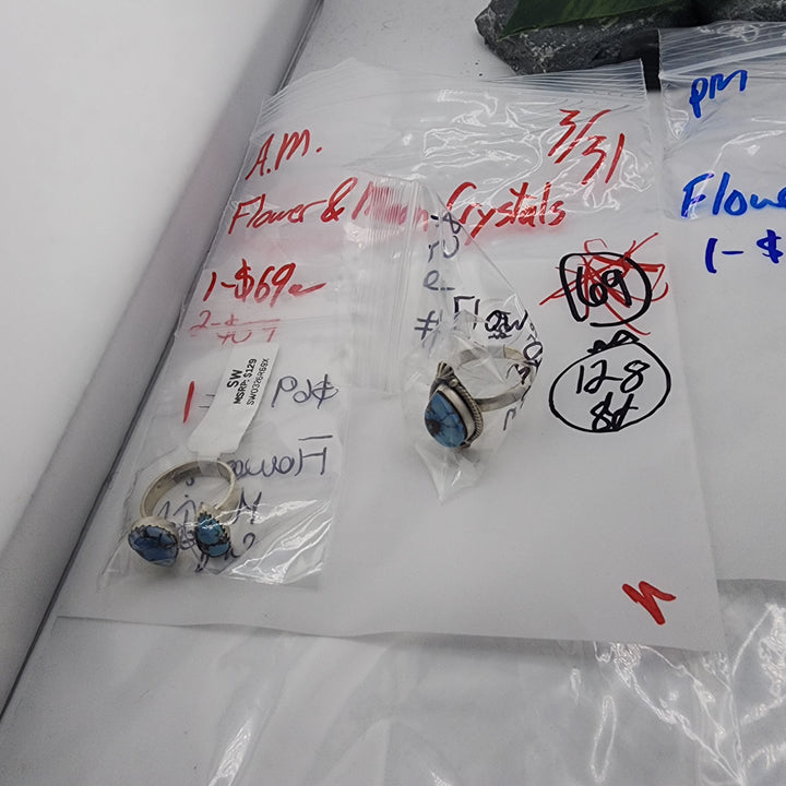 Flower and Moon Crystals - 3/31/26 - 2 925 Sterling Silver Items