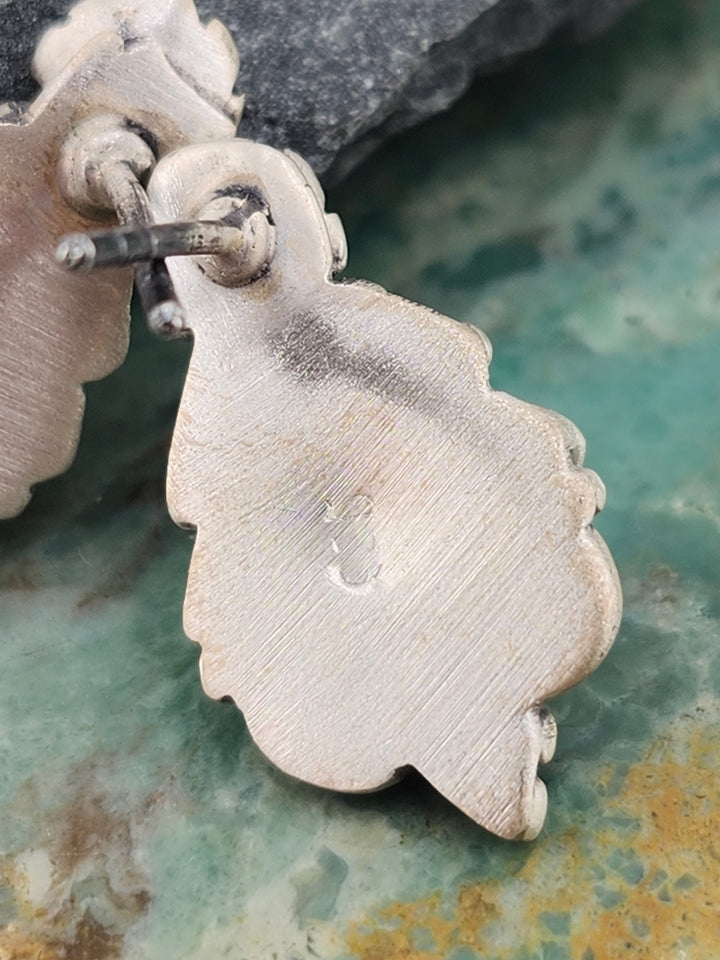 Southwest 925 Sterling Silver Queen Conch Stud Earrings