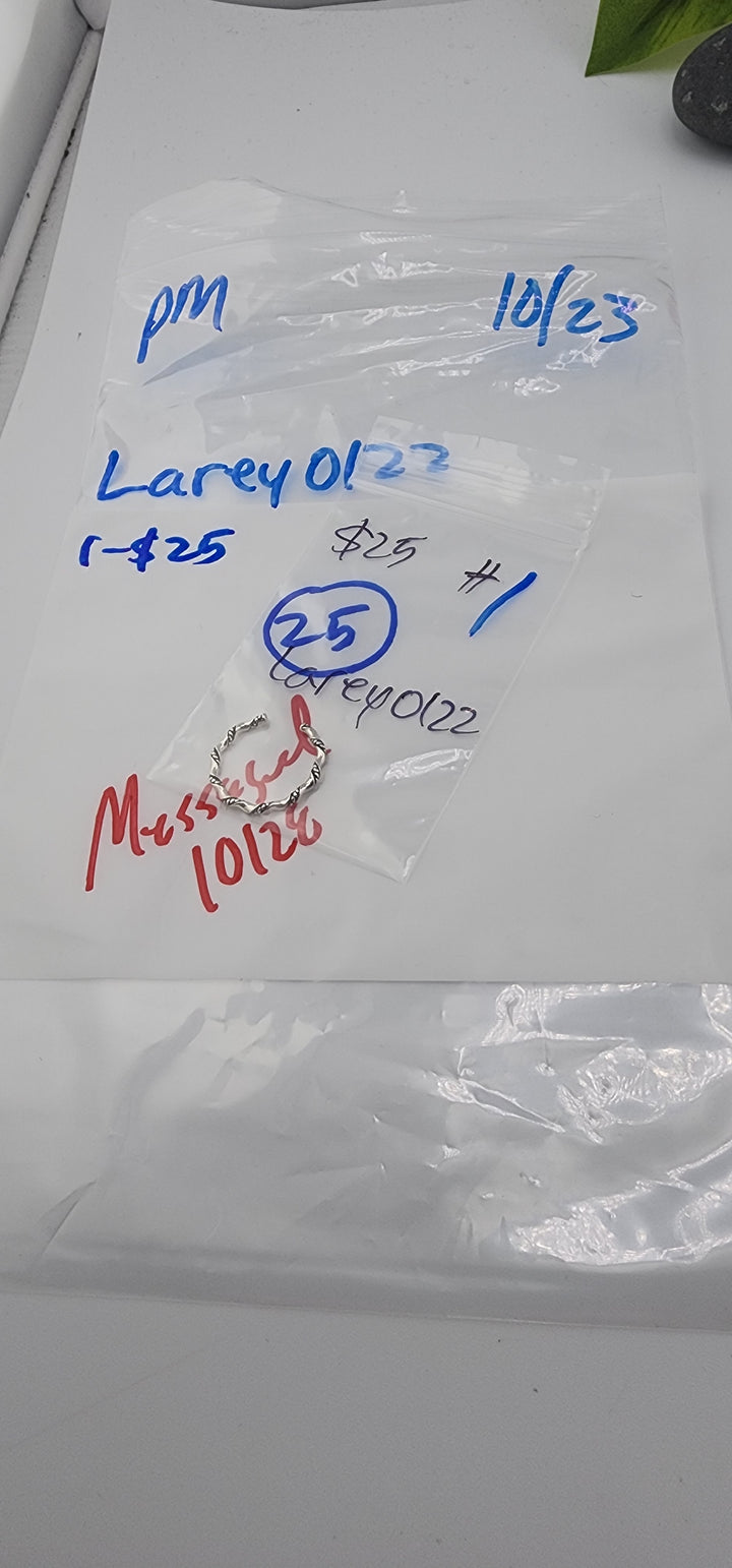 PM SHOW 48HR - RESERVED FOR: Larey0122  - 10/23/2025 FL tiktok Live Show - 1 Sterling Silver Items