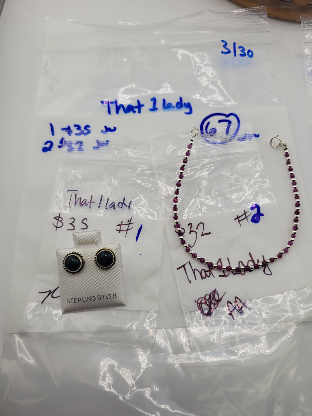 RESERVED FOR: That1lady- 3/30/2025 tiktok Live Show -2 Sterling Silver Items