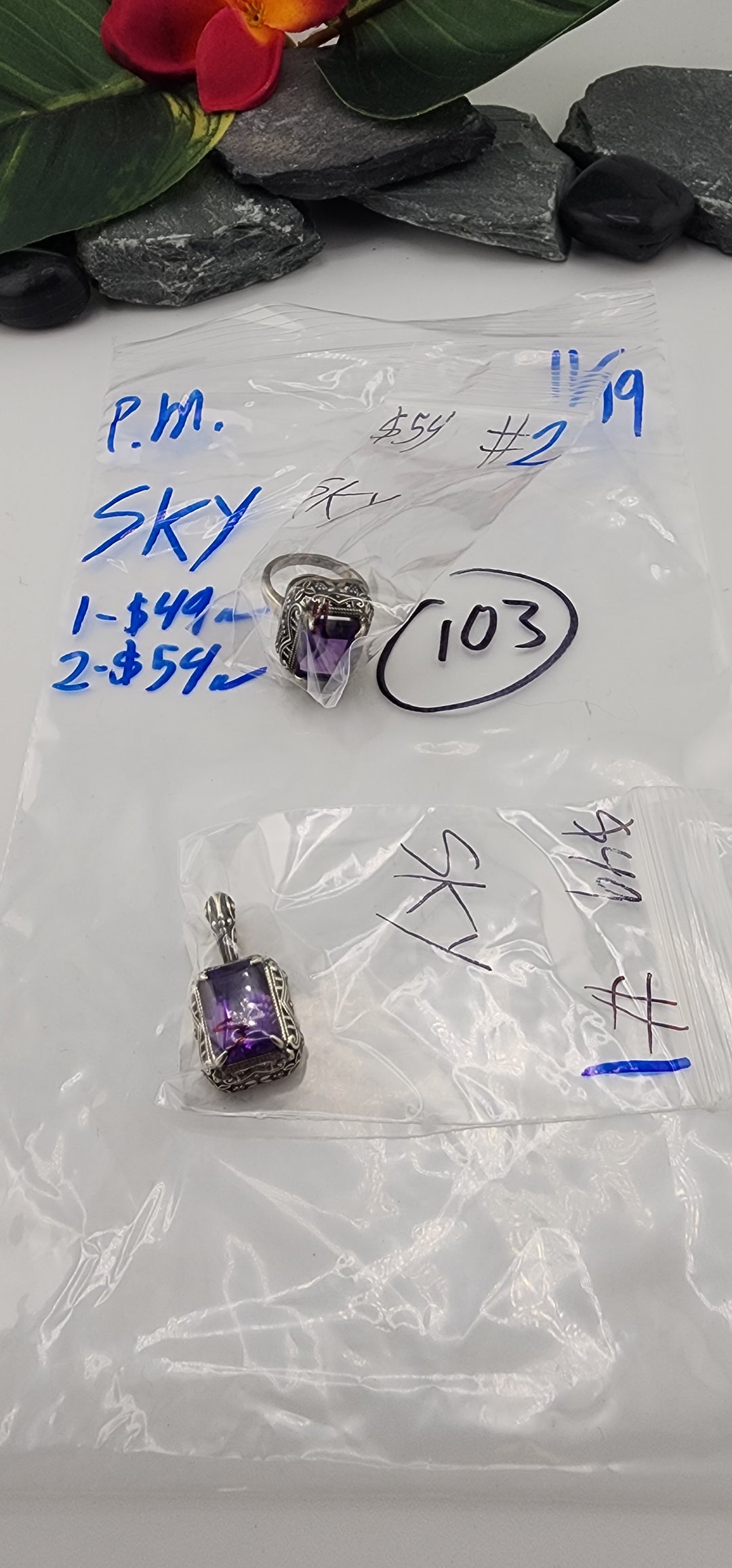 PM SHOW 48HR - RESERVED FOR: SKY - 11/19/2025 tiktok Live Show - 2 Sterling Silver Items