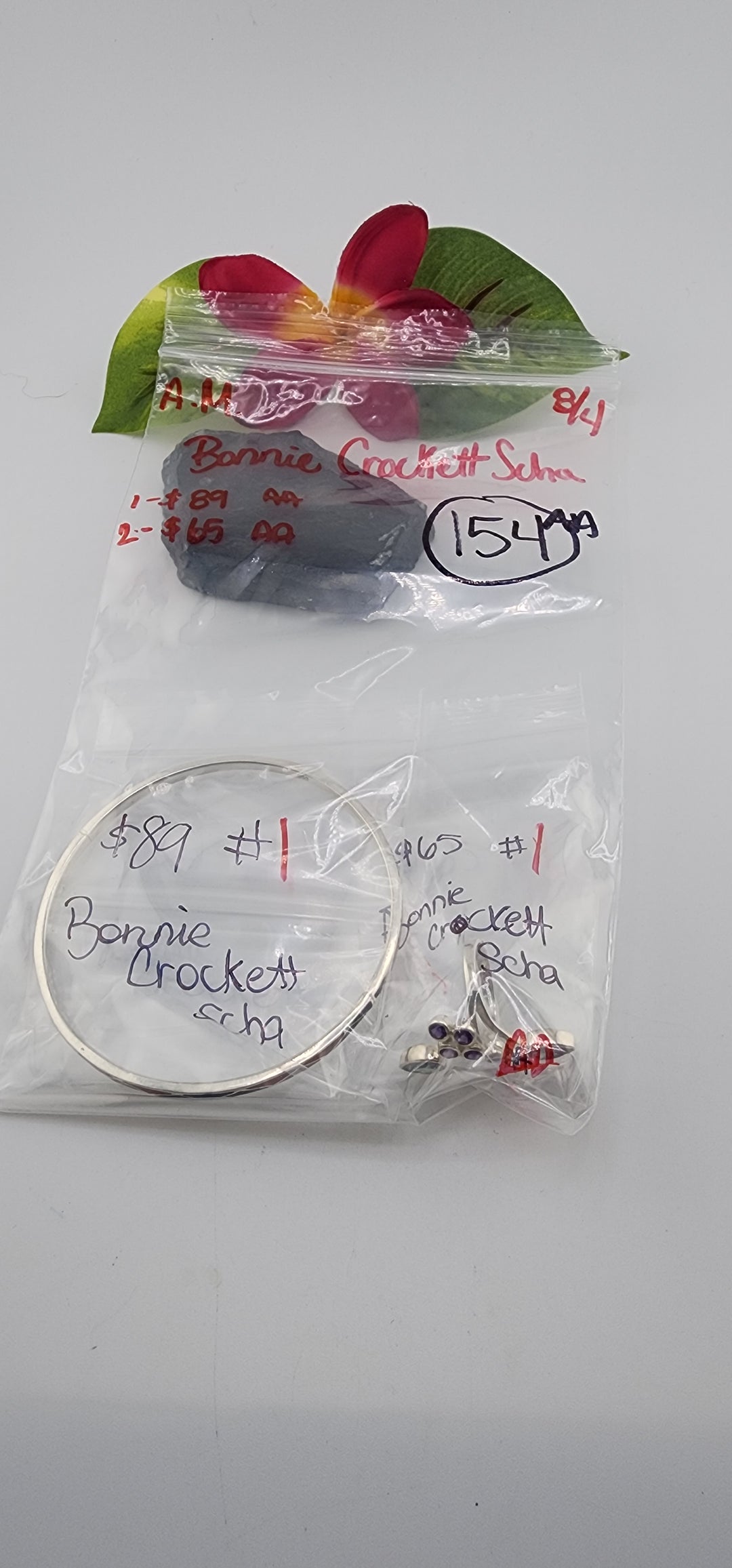 AM SHOW 48HR - RESERVED FOR: Bonnie Crockett Scha - 8/4/2025 FL tiktok Live Show - 2  Sterling Silver Items