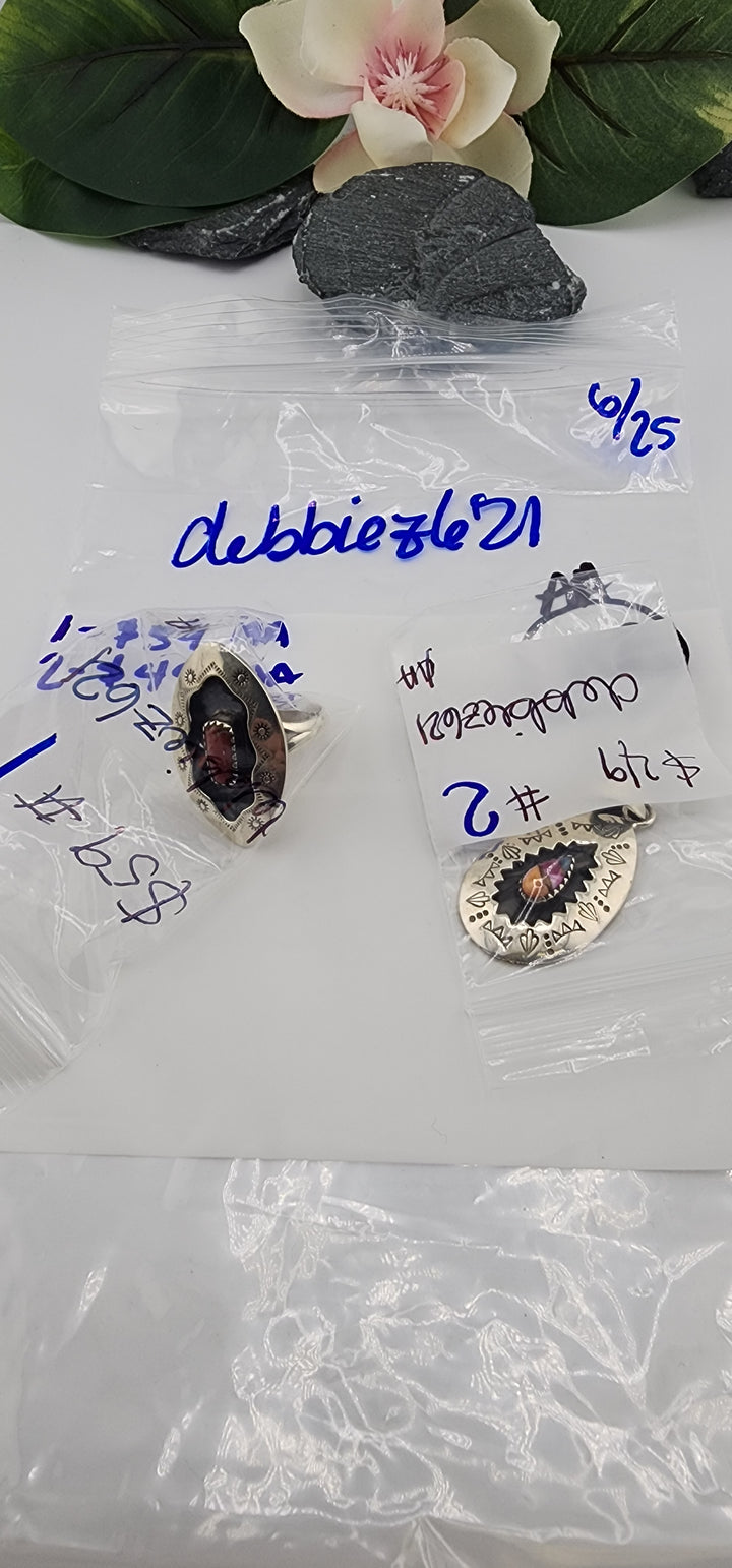 RESERVED FOR: debbiez621 - 6/25/2025 tiktok Reservation Live Show - 2 Sterling Silver Items