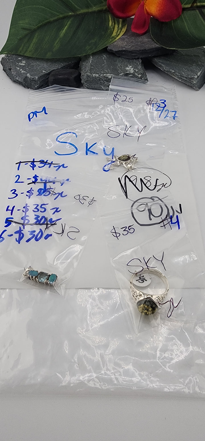 PM SHOW 48HR - RESERVED FOR: Sky - 12/27/2025 tiktok Live Show - 3 Sterling Silver Items