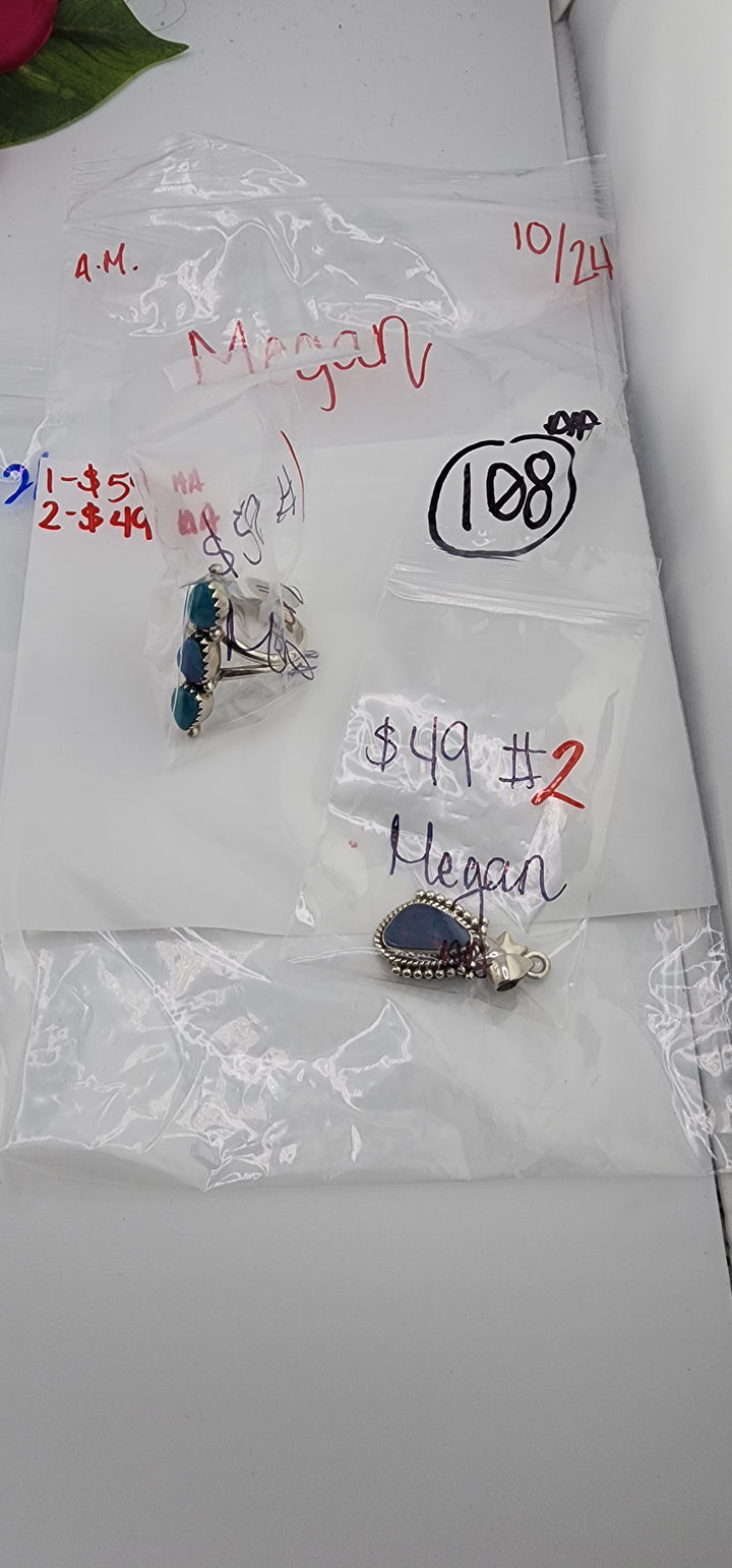 AM SHOW 48HR RESERVED FOR: Megan - 10/24/2025 FL tiktok Live Show - 2 Sterling Silver Items