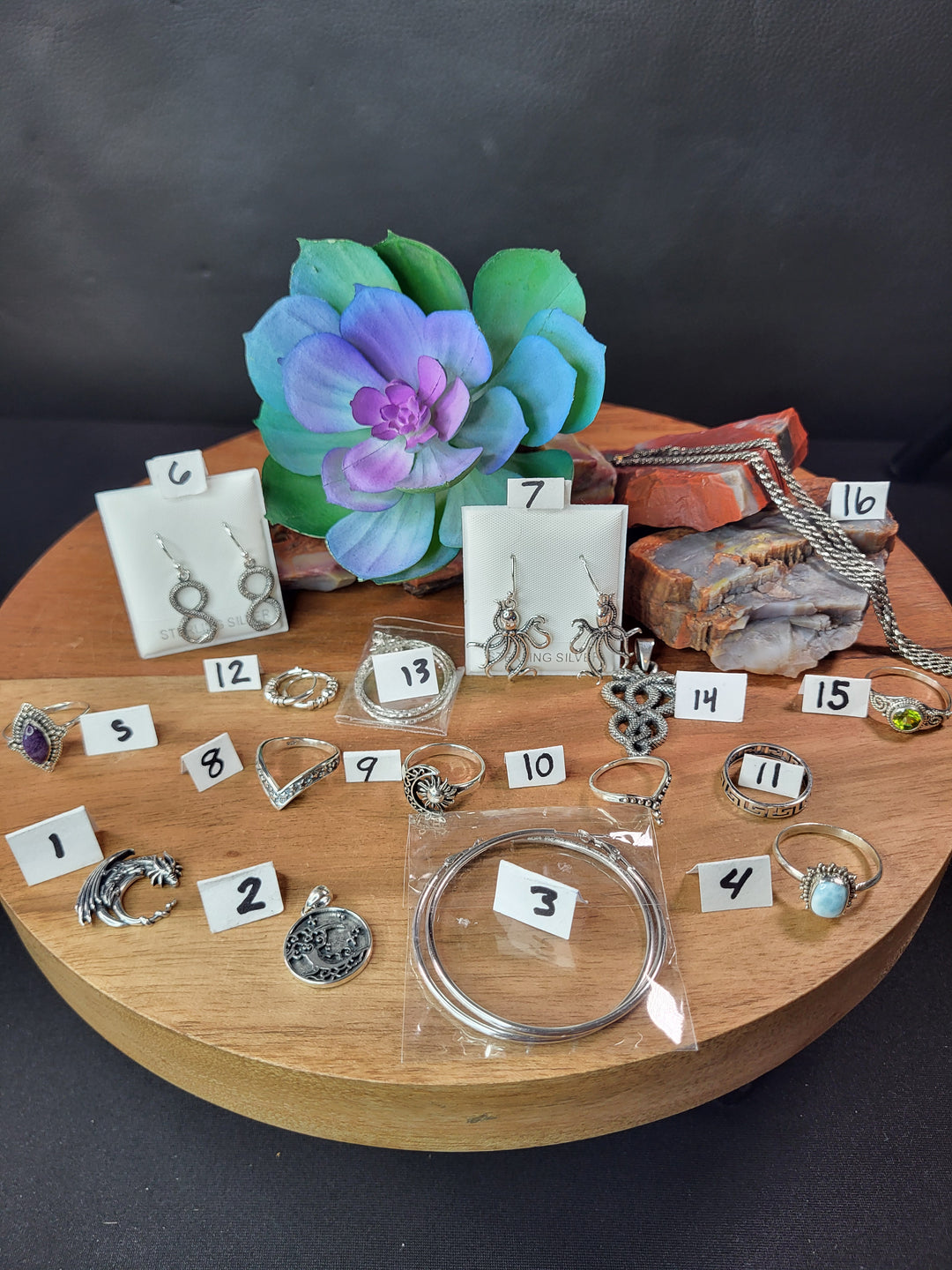 RESERVED FOR: Honey Bunny-7/7/24-16 Sterling Silver Items