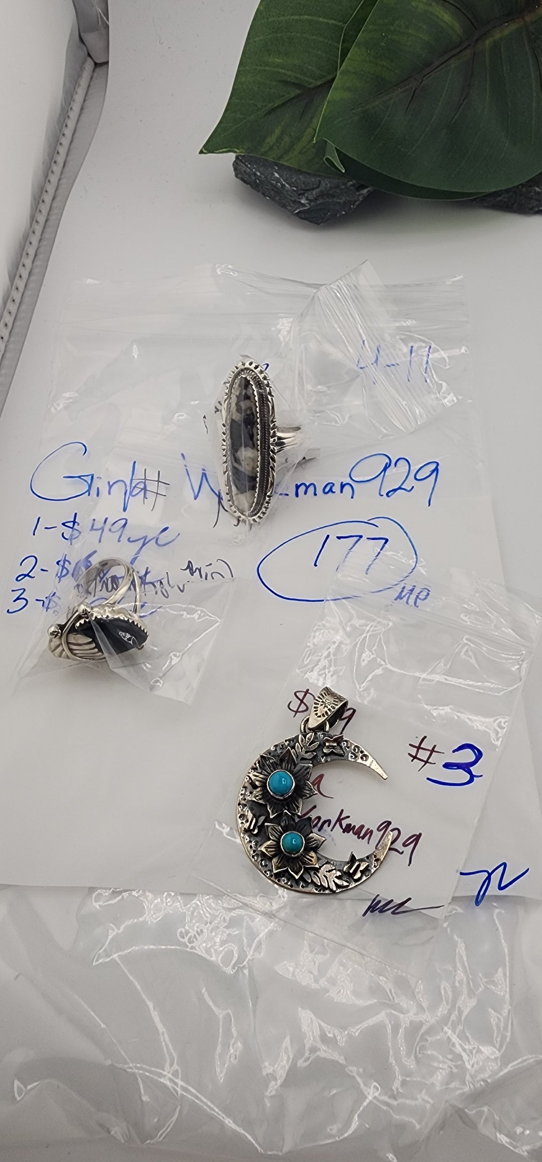 RESERVED FOR: Gina Workman929 - 4/11/2025 The Collective Boutique App Live Show - 3 Sterling Silver Items