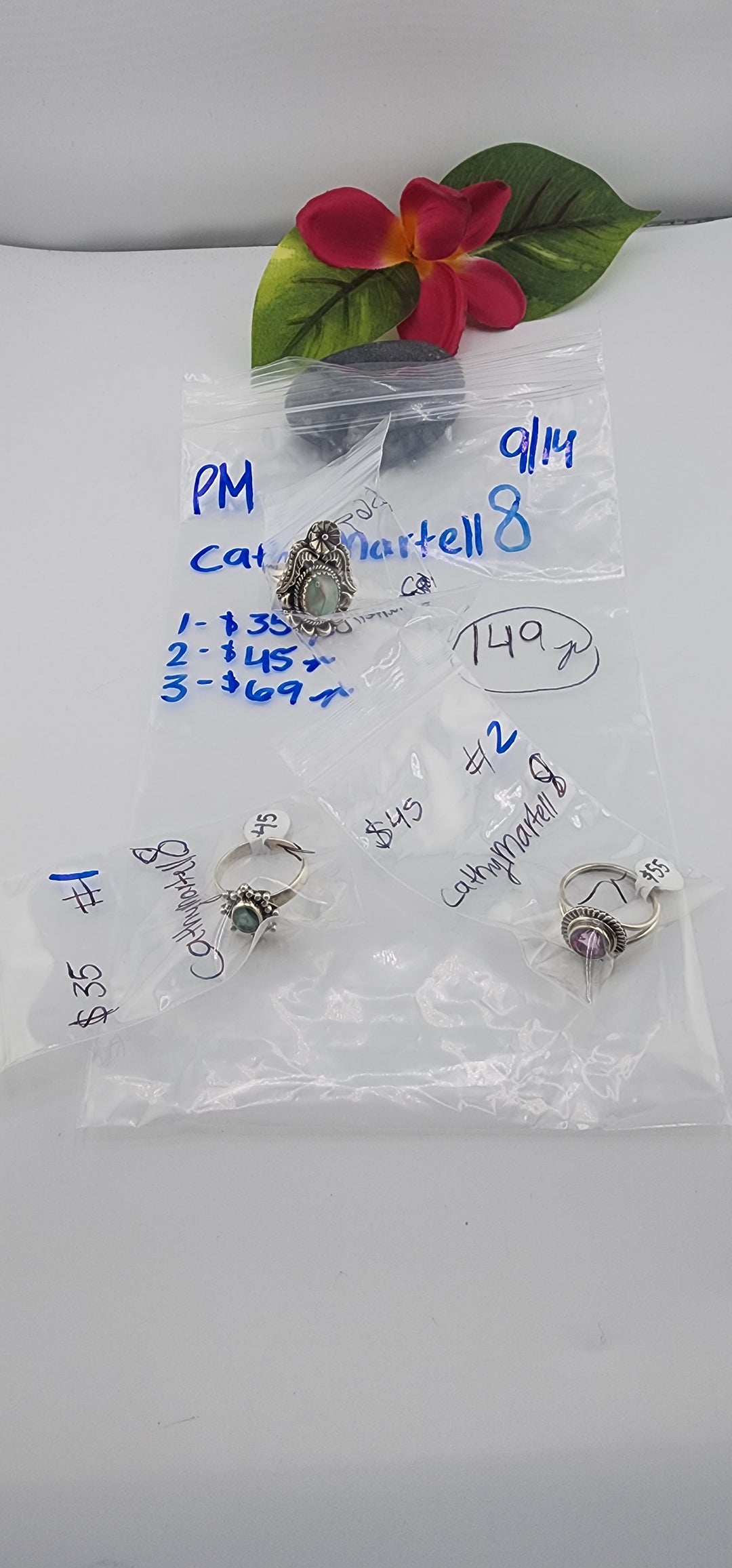 PM SHOW 48HR - RESERVED FOR: cathymartell8 - 9/14/2025 FL tiktok Live Show - 3 Sterling Silver Items