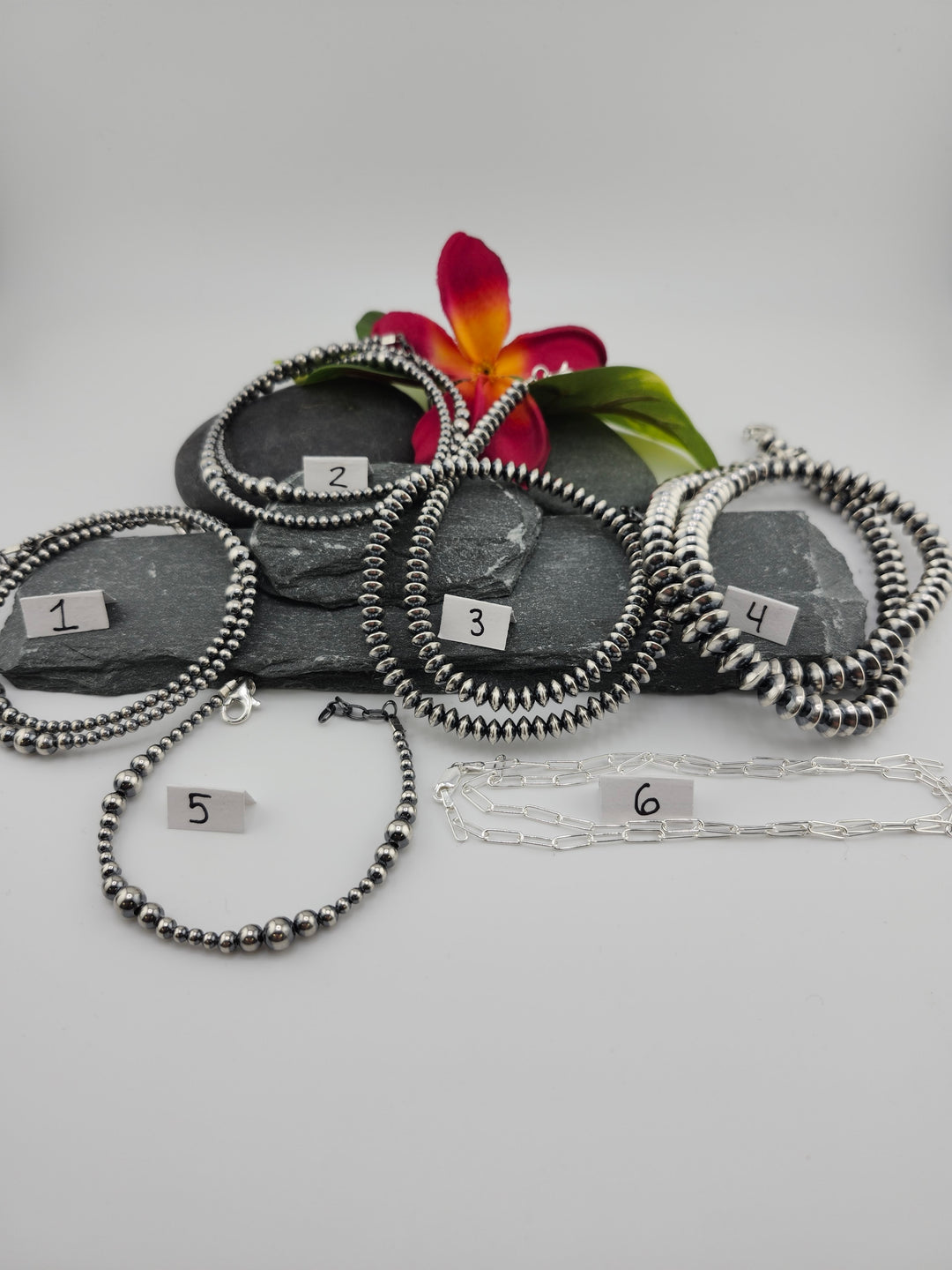 RESERVED FOR: Flower & Moon Crystals -12/13/2024 - 6 Sterling Silver Items