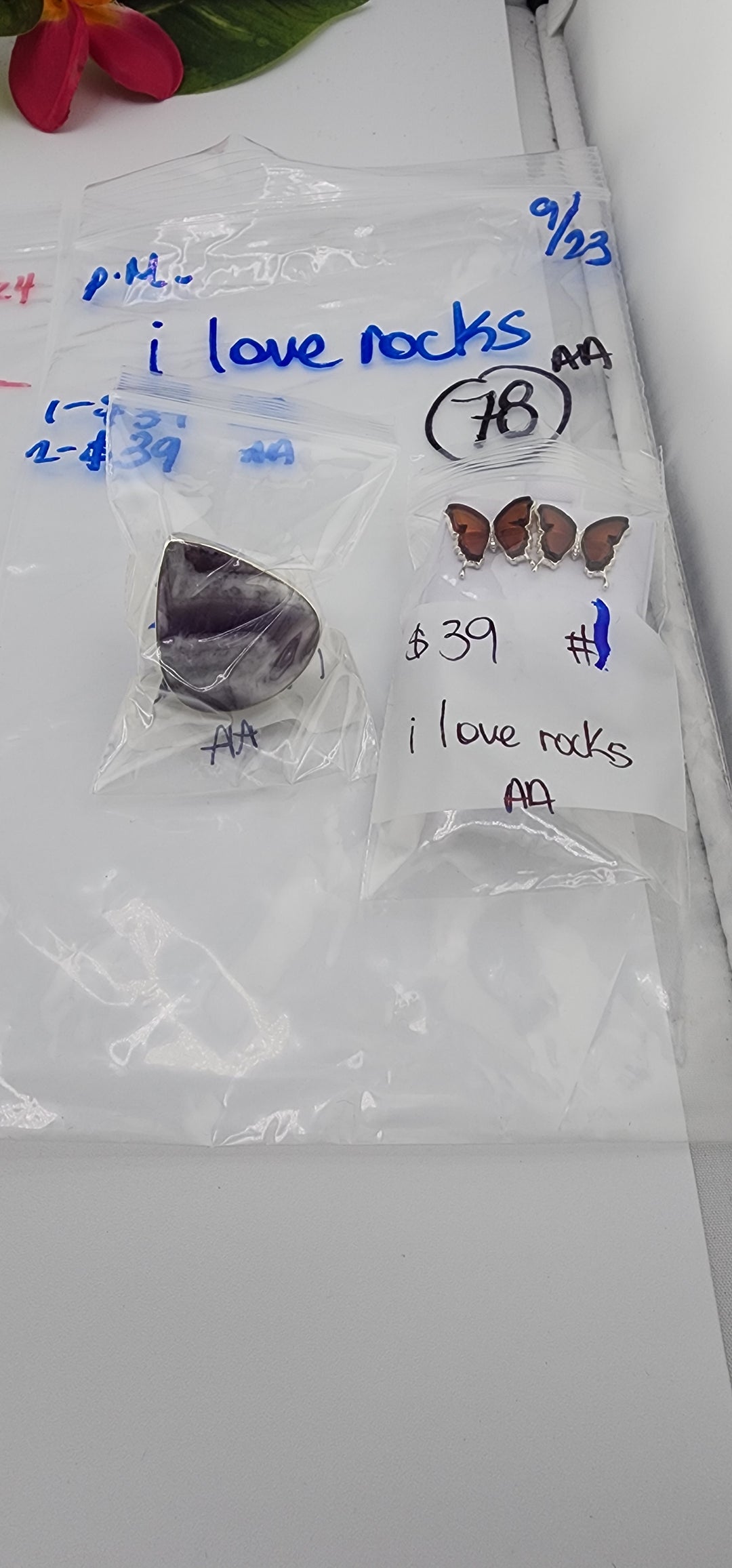 PM SHOW 48HR - RESERVED FOR: i love rocks - 9/23/2025 FL tiktok Live Show - 2 Sterling Silver Items