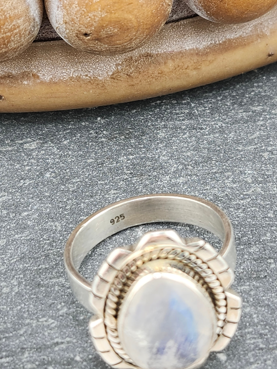 Cut Moonstone Ring Size 7