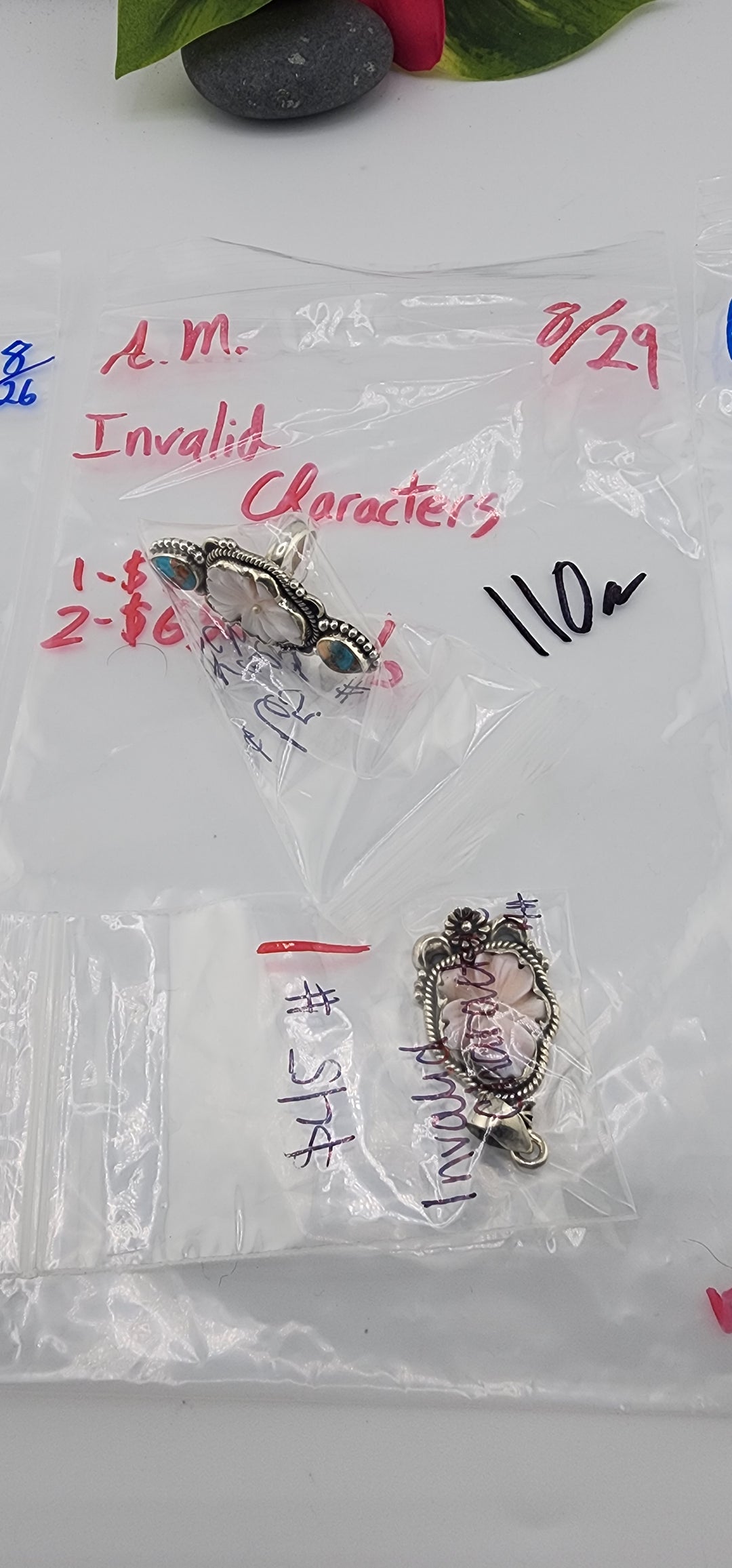 AM SHOW 48HR - RESERVED FOR: Invalid Characters  - 8/29/2025 FL tiktok Live Show - 2 Sterling Silver Items