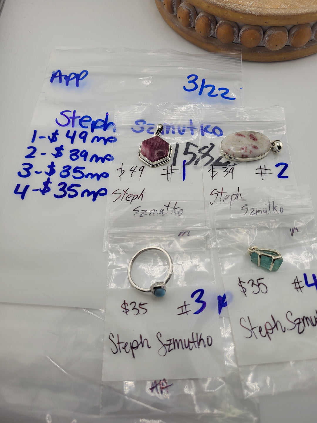 RESERVED FOR: steph szmutko   - 3/22/2025 The Collective Boutique App Live Show - 4 Sterling Silver Items