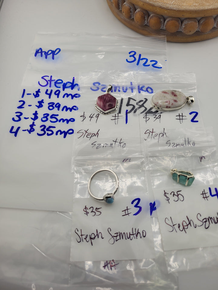 RESERVED FOR: steph szmutko   - 3/22/2025 The Collective Boutique App Live Show - 4 Sterling Silver Items