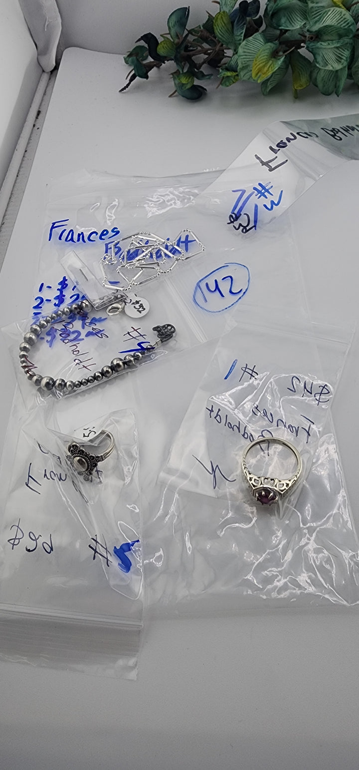 RESERVED FOR: Frances Bodholdt - 7/1/2025 tiktok Reservation Live Show - 4 Sterling Silver Items