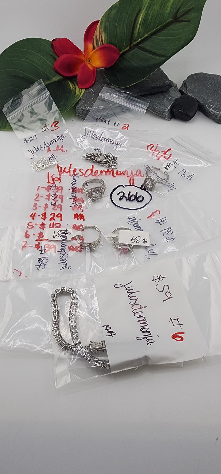 AM SHOW 48HR RESERVED FOR: julesdermonja - 12/27/2025 FL tiktok Live Show - 7 Sterling Silver Items