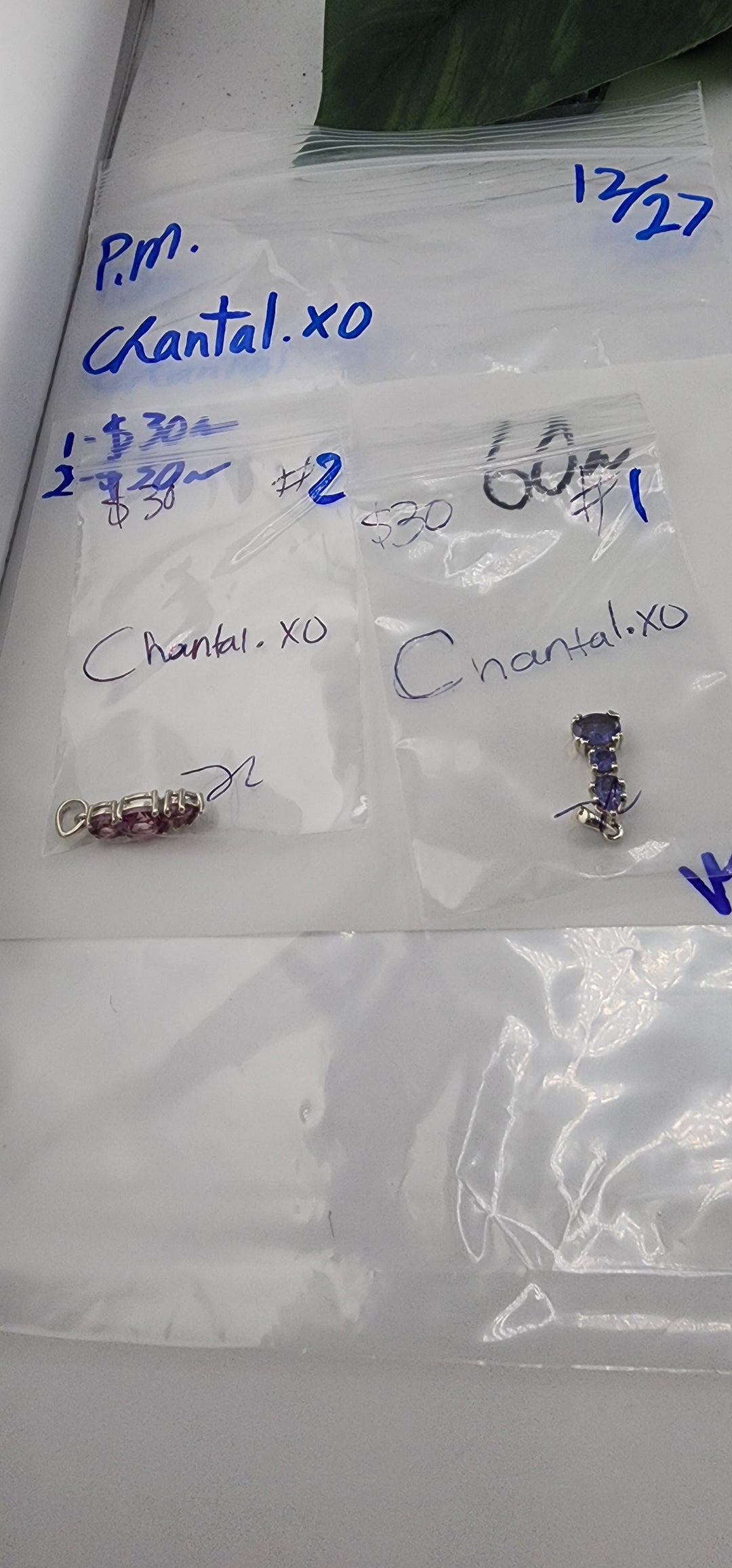 PM SHOW 48HR - RESERVED FOR: Chantal.xo - 12/27/2025 tiktok Live Show - 2 Sterling Silver Items