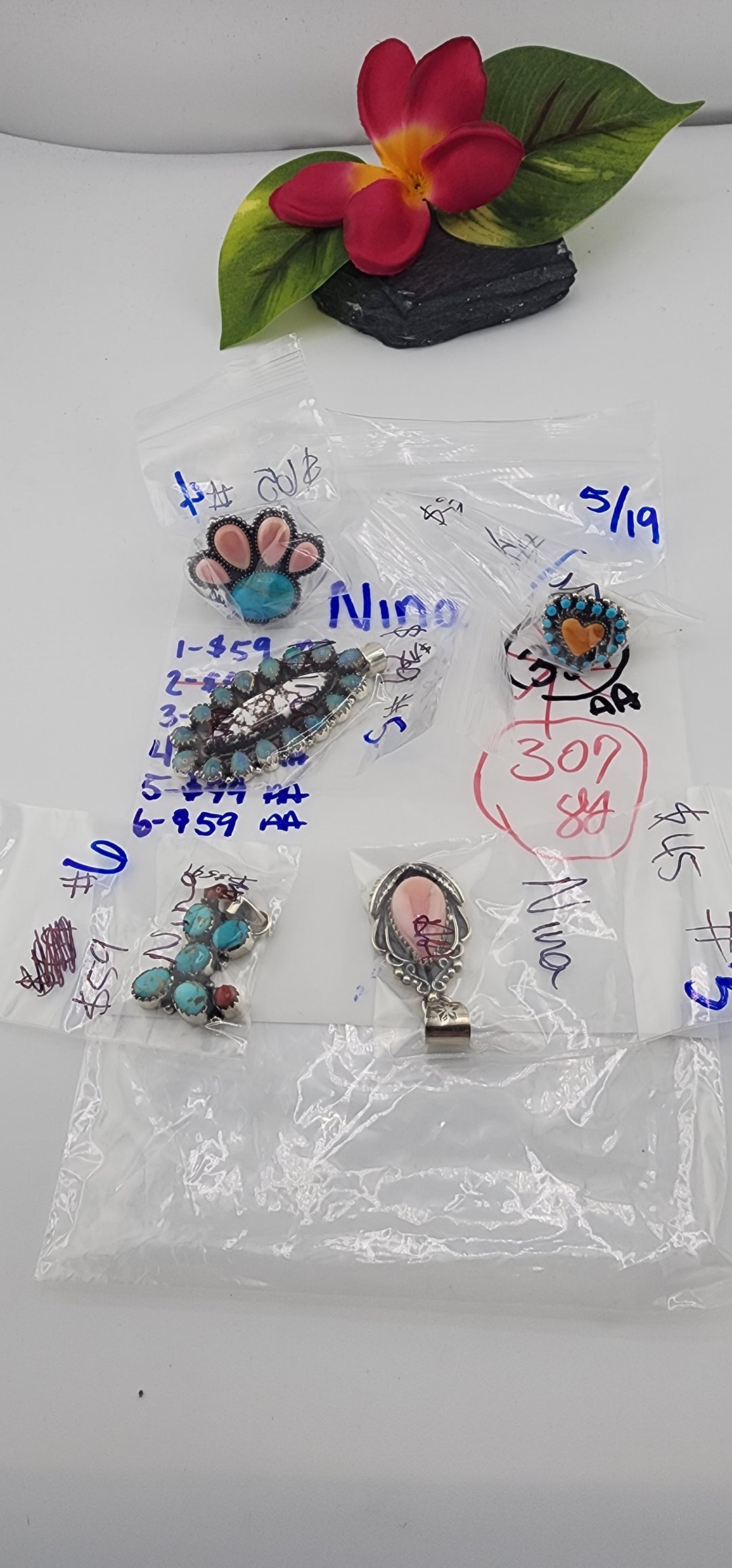 RESERVED FOR: Nina - 5/19/2025 tiktok A.M Live Show - 5 Sterling Silver Items