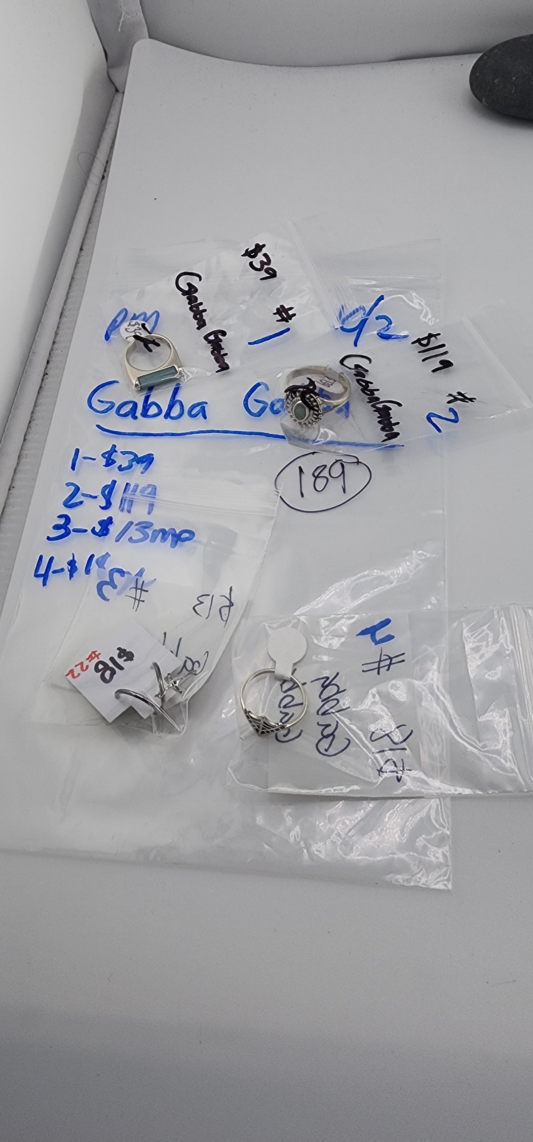 PM SHOW 48HR - RESERVED FOR: GabbaGabba - 10/2/2025 FL tiktok Live Show - 4 Sterling Silver Items