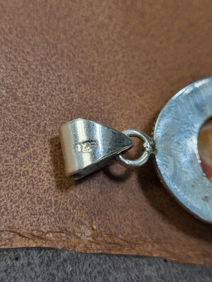 Natural Bumblebee Jasper Pendant 925 Sterling Silver