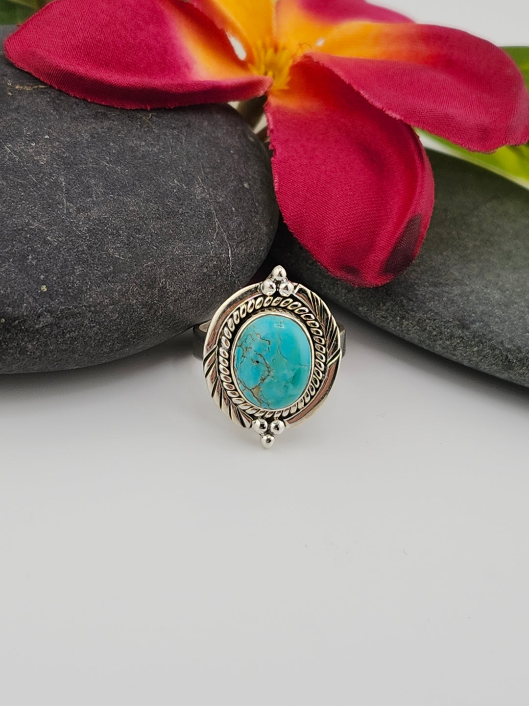 Kingman Turquoise Ring Size 7