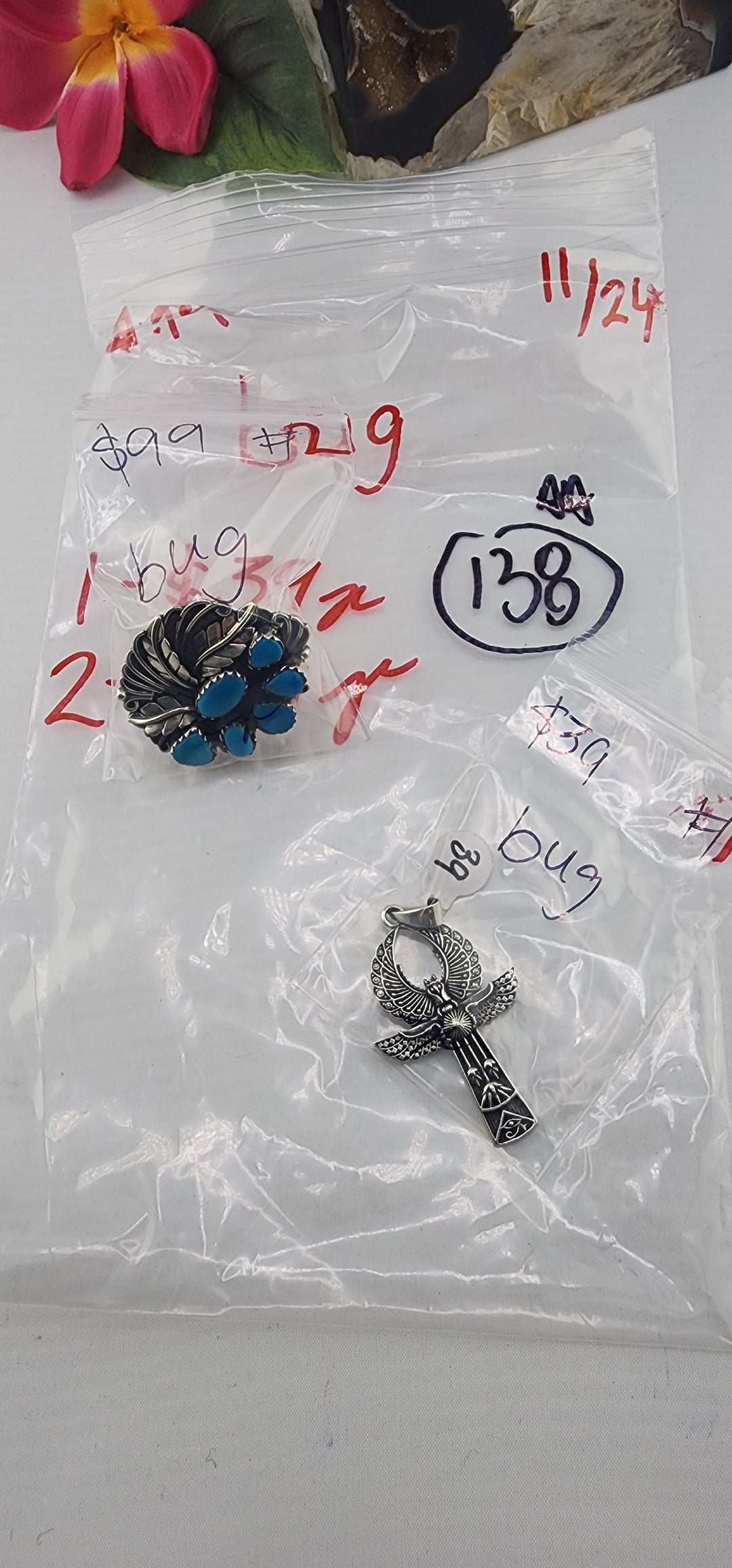 AM SHOW 48HR RESERVED FOR: bug - 11/24/2025 FL tiktok Live Show - 2 Sterling Silver Items