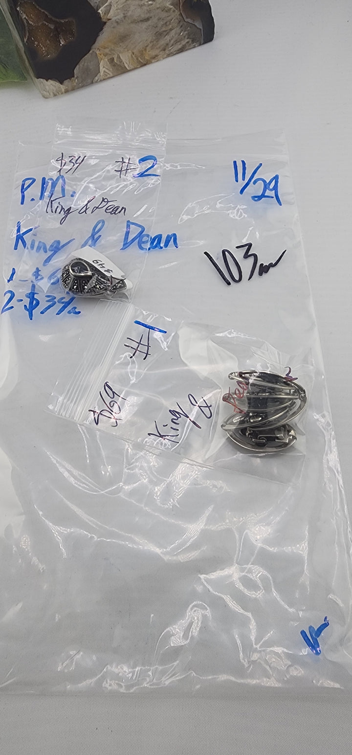 PM SHOW 48HR - RESERVED FOR: King & Dean - 11/29/2025 tiktok Live Show - 2 Sterling Silver Items