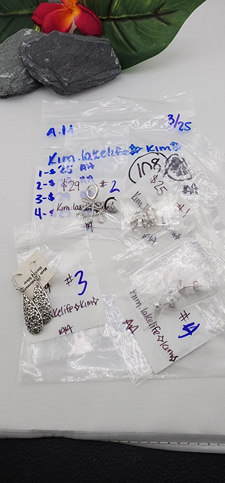 RESERVED FOR: kim.lakelife✨️kim✨️ - 3/25/2025 A.M. Live Show - 4 Sterling Silver Items