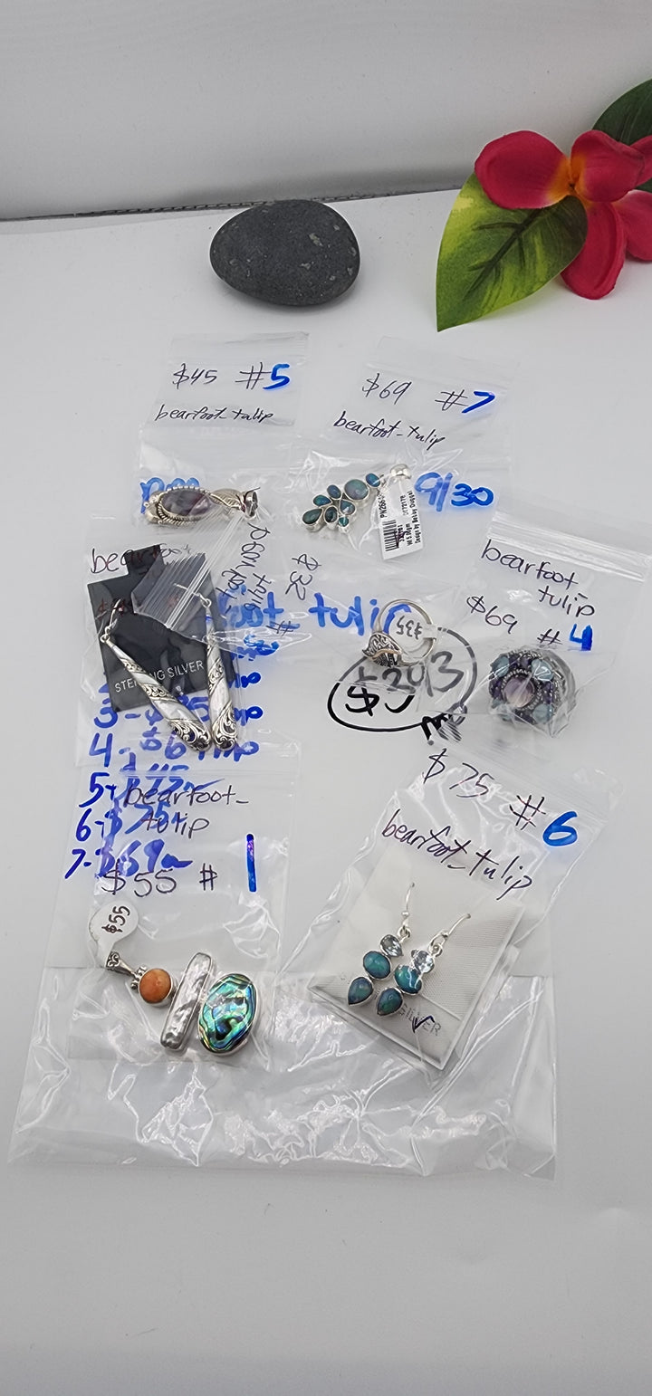PM SHOW 48HR - RESERVED FOR: bearfoot_tulip - 9/30/2025 FL tiktok Live Show - 7 Sterling Silver Items