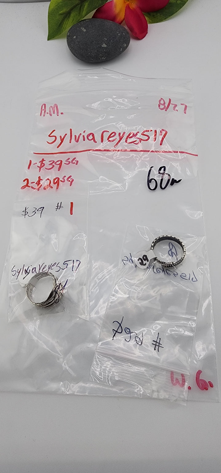 AM SHOW 48HR - RESERVED FOR: Sylviareyes517 - 8/27/2025 FL tiktok Live Show - 2 Sterling Silver Items