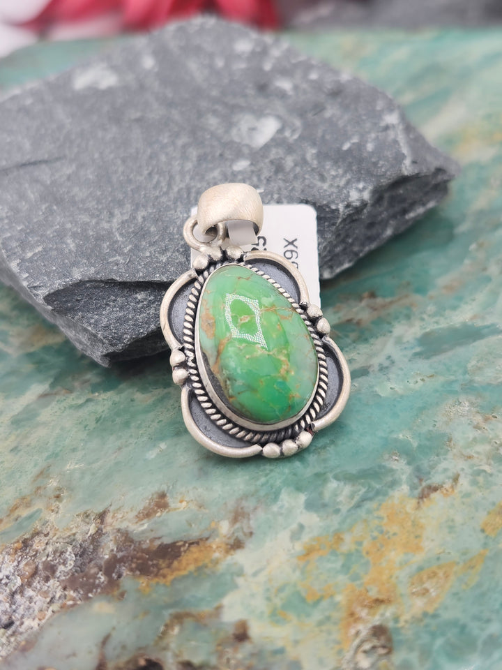 Southwest 925 Sterling Silver Sonoran Gold Pendant