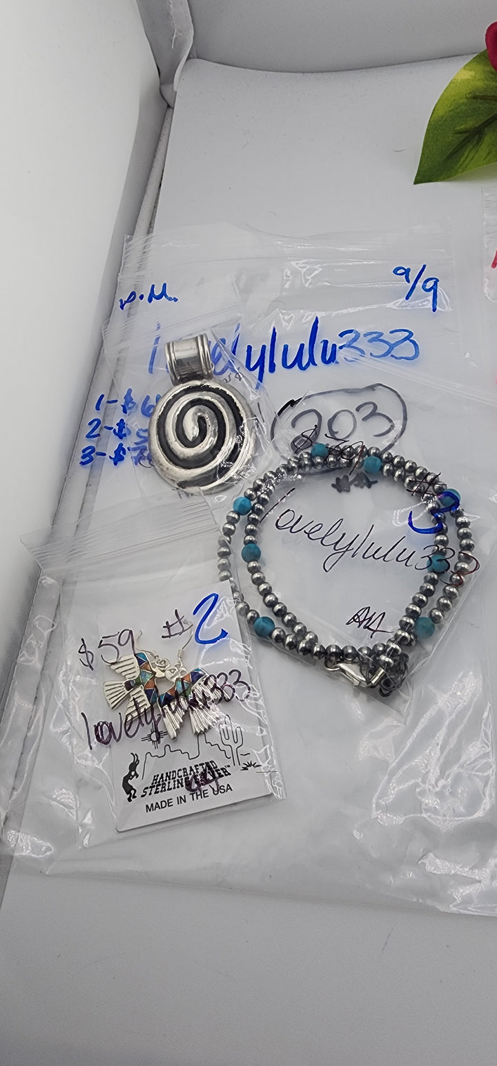 PM SHOW 48HR - RESERVED FOR: lovelylulu333 - 9/9/2025 FL tiktok Live Show - 3 Sterling Silver Items
