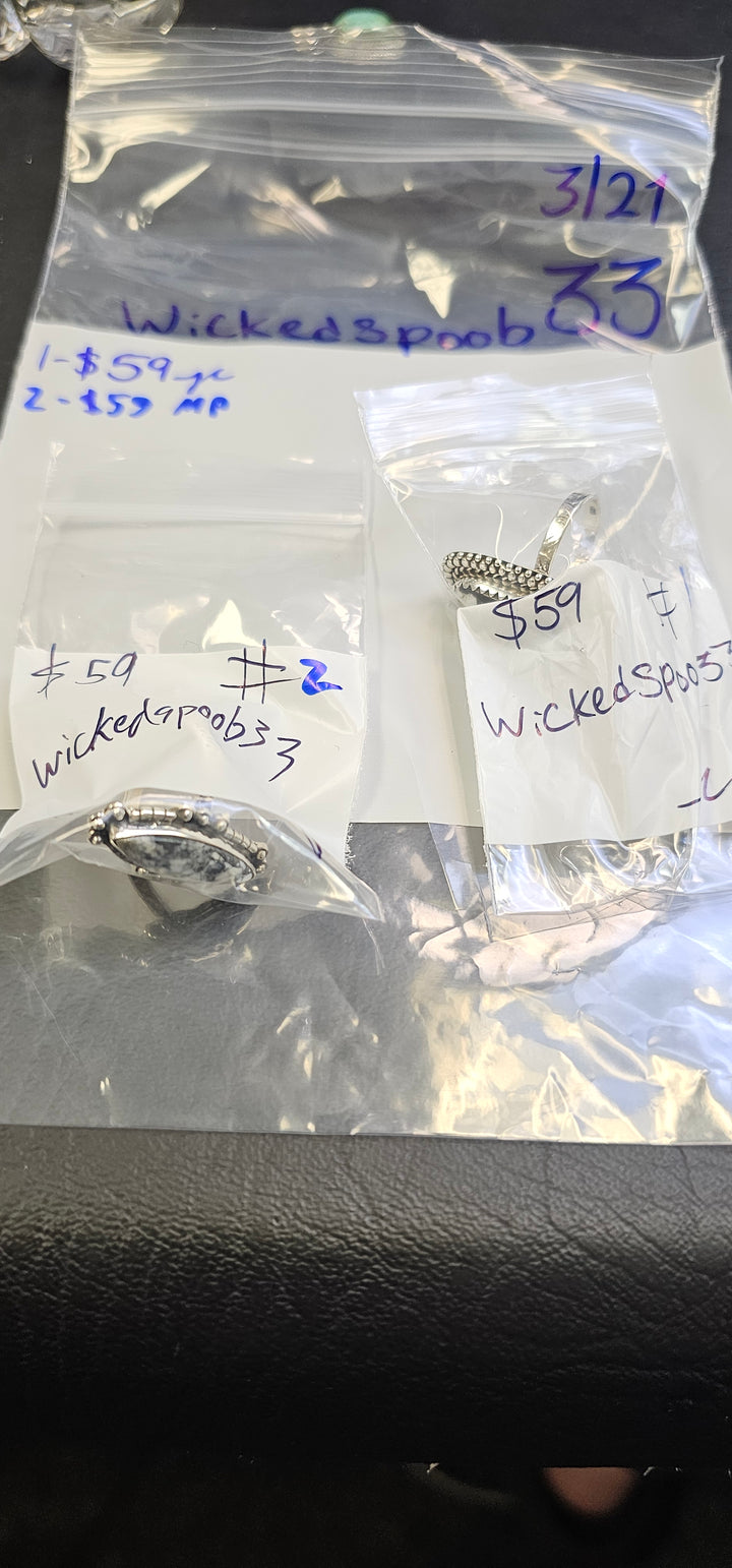 RESERVED FOR- wickedspoob33 - 3/21/2025 Live Show - 2 Sterling Silver Items