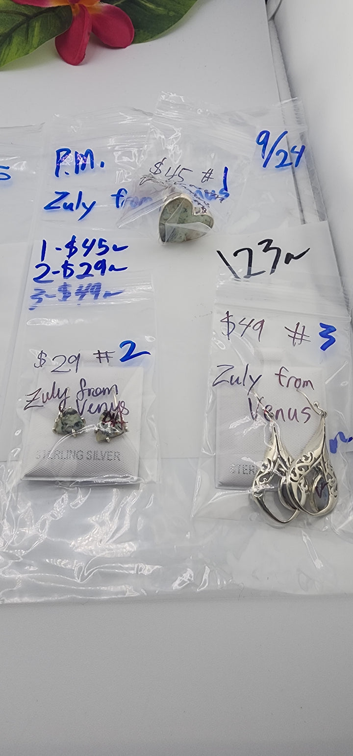 PM SHOW 48HR - RESERVED FOR: Zuly from Venus - 9/24/2025 FL tiktok Live Show - 3 Sterling Silver Items