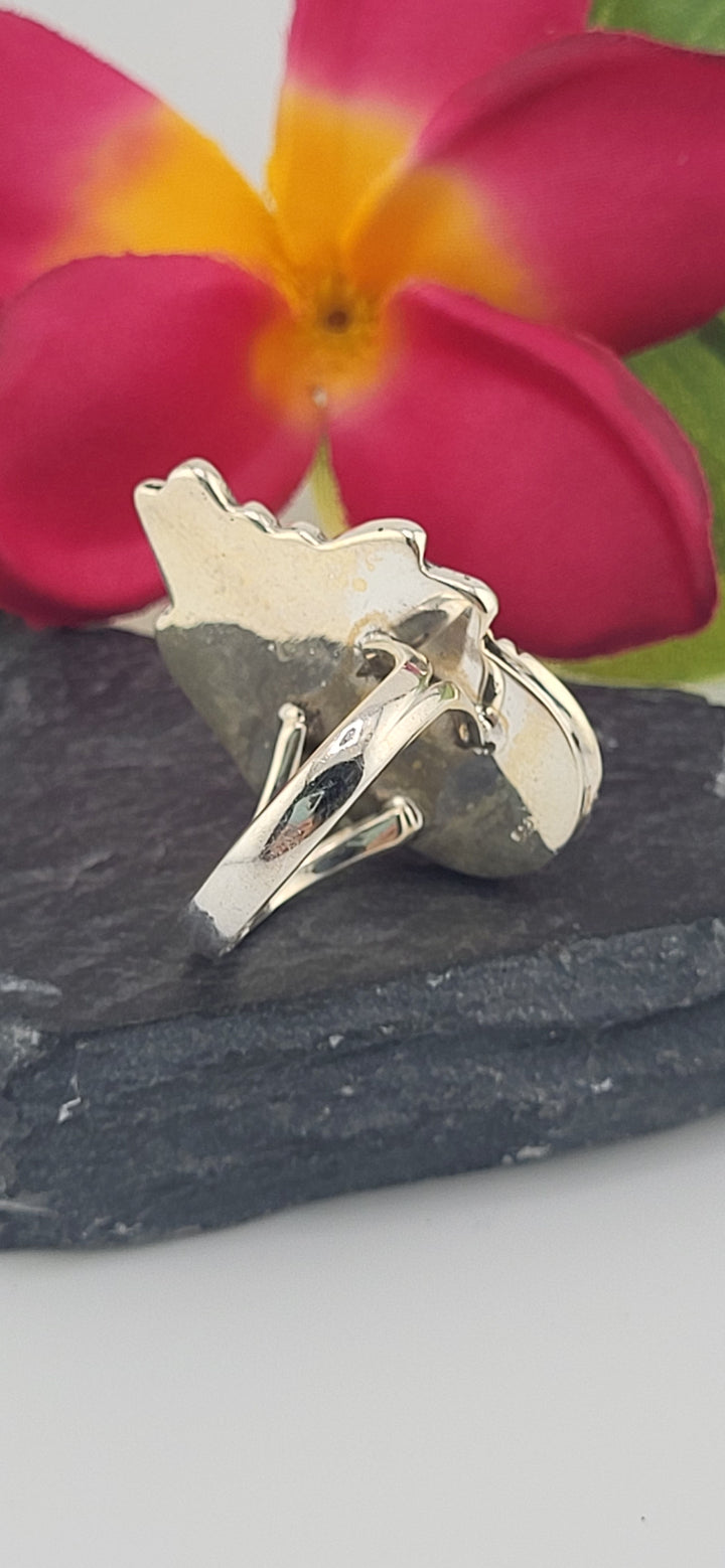 Turquoise and 925 Sterling Silver Ring Size 8