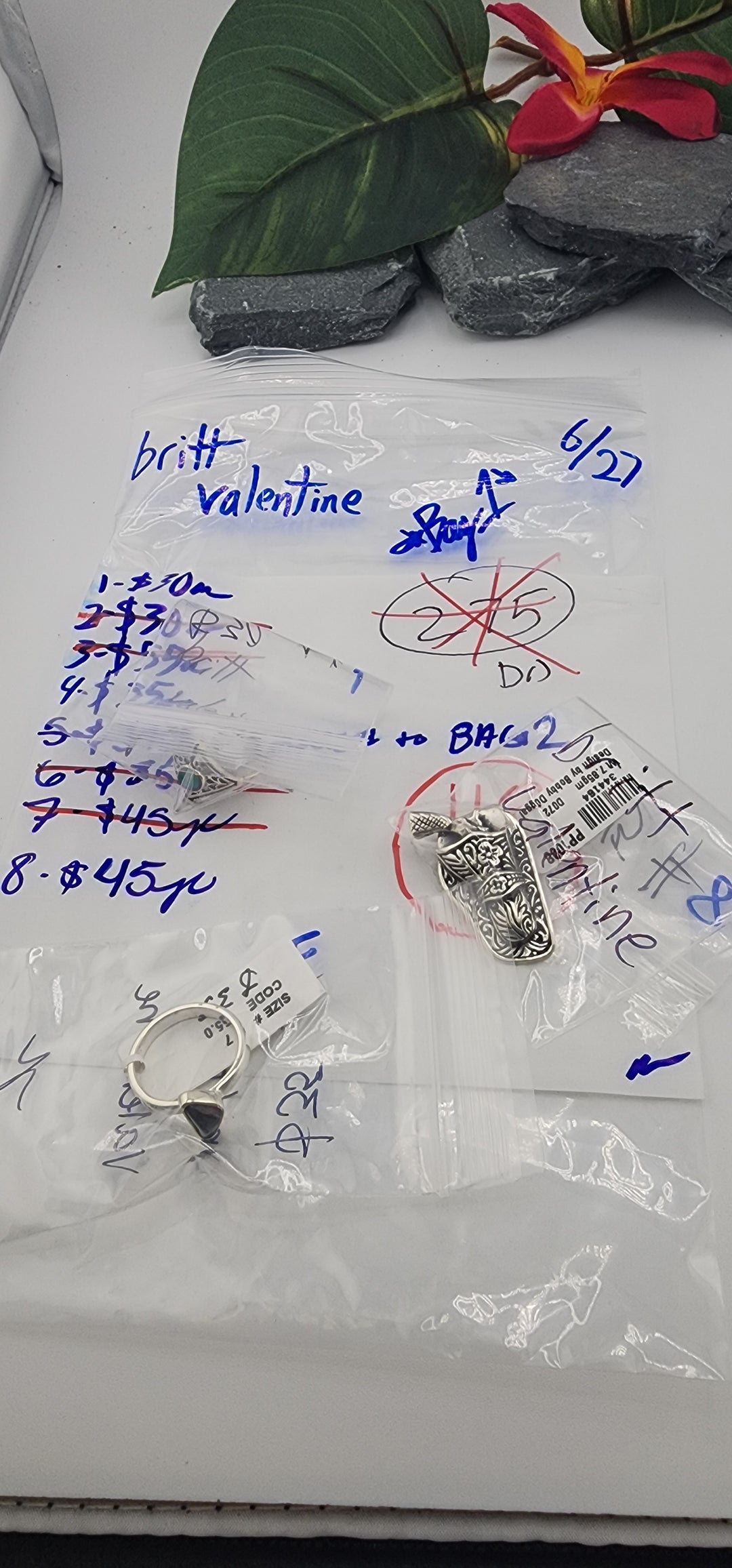 48HR - RESERVED FOR: britt valentine *BAG 1* - 6/27/2025 FL tiktok Live Show - 3 Sterling Silver Items