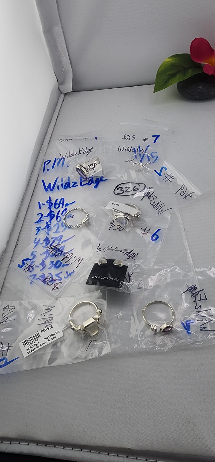 PM SHOW 48HR - RESERVED FOR: WildzEdge - 11/15/2025 tiktok Live Show - 7 Sterling Silver Items