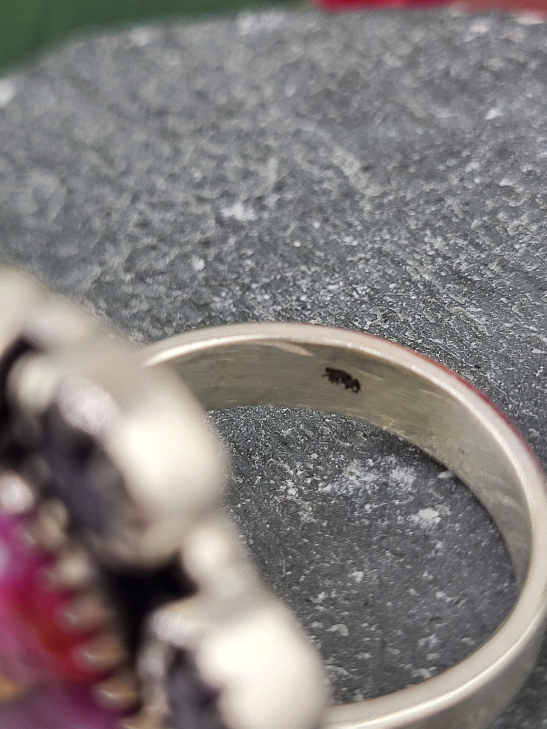Dahlia & Amethyst Cluster Ring Size 9