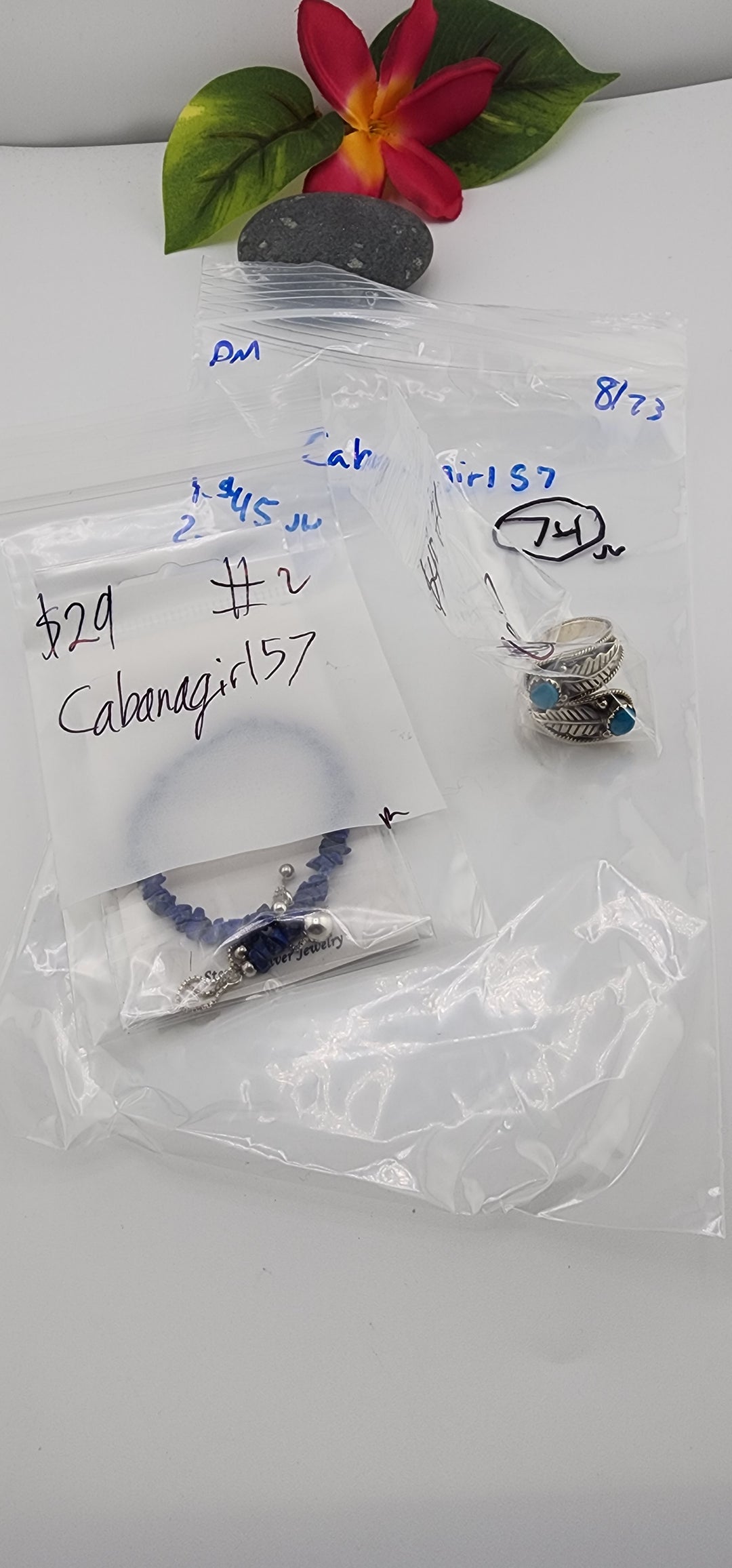 PM SHOW 48HR - RESERVED FOR:  Cabanagirl57- 8/23/2025 FL tiktok Live Show -2  Sterling Silver Items