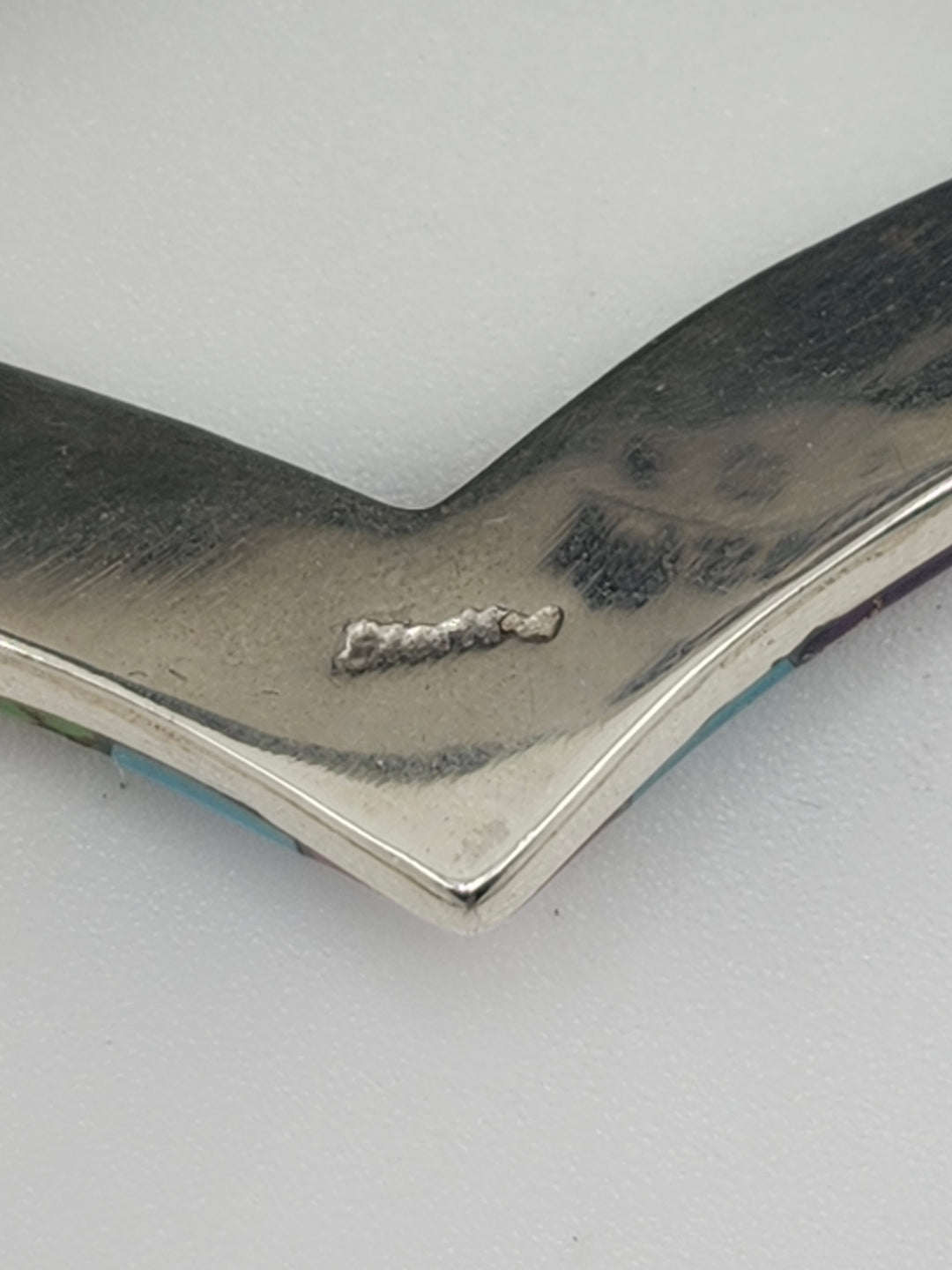 Regie 925 Sterling Silver Mosiac Multi-stone Inlay Cuff